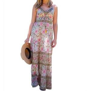 NEW BELL BY ALICIA BELL sabrina maxi dress in mint and pink floral